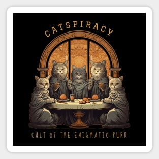 Catspiracy Cult of the Enigmatic Purr Conspiracy Cat Magnet